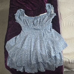 Blue Polka Dot Dress